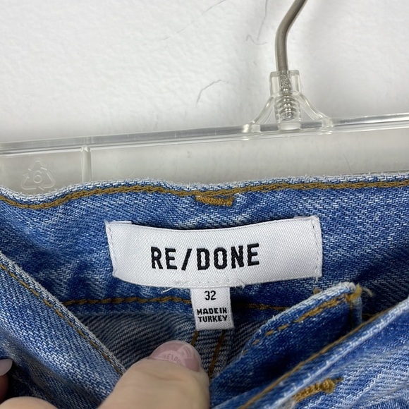 NEW RE/DONE 70s Ultra High Rise Stove Pipe Button Fly Jeans Size 32 - Picture 11 of 16